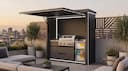 Compact outdoor kitchen on a terrace