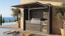 Compact outdoor kitchen - sea view