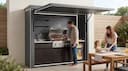 Compact outdoor kitchen — cooking with family