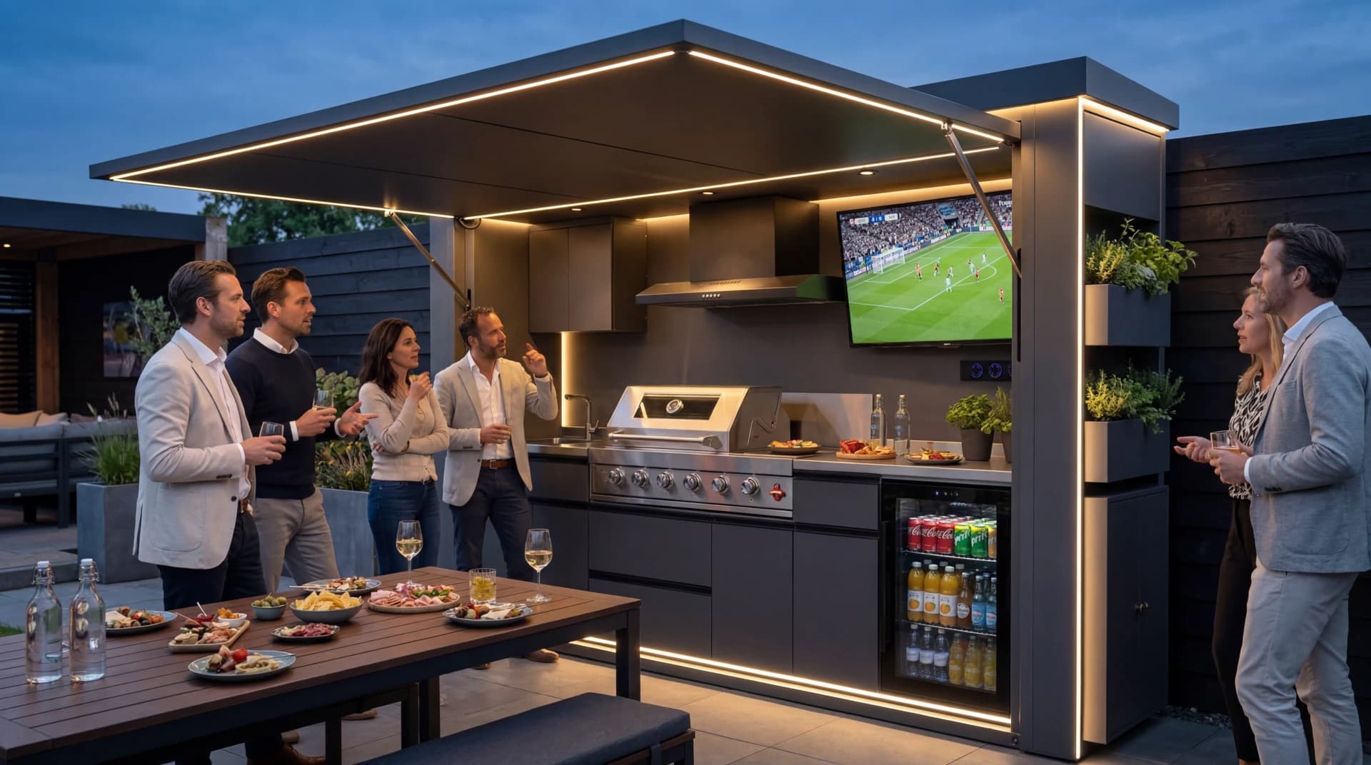 Evening ambiance — LED lighting at dusk